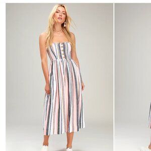 Lilah Free People Midi Dress Size M, Cotton